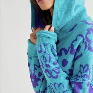 Free People cashmere sweater with hoodie